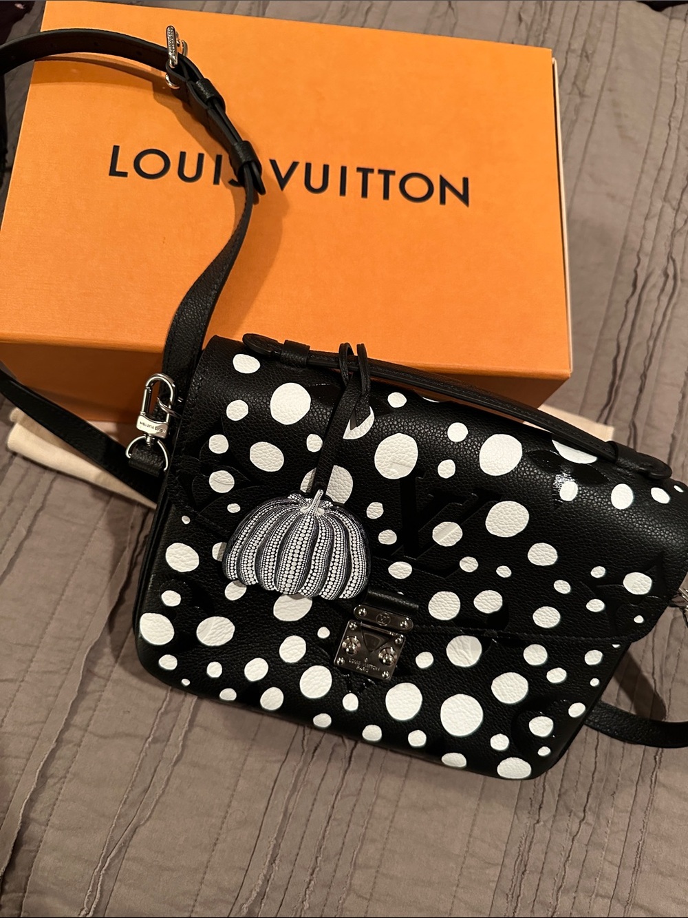 Louis Vuitton Yayoi Kusama 2023 Black with White Polka Dot Crossbody Bag